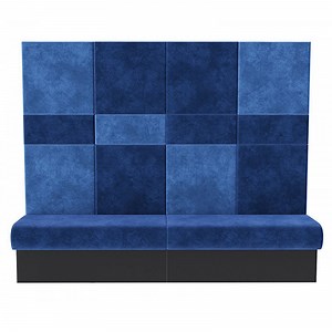 [Hot Item] One Stop Design Restaurant Booth Seating Blue Leather Corner Booth for Restaurant