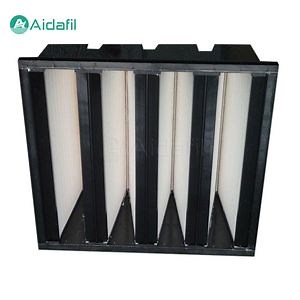 [Hot Item] V Bank Activated Carbon Air Filters Glass Fiber V Cell HEPA Panel Filter