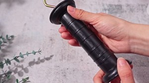 Therwen 18 Pcs Electric Plastic Fence Spring Gate Handles with Insulators Insulated Fence Gate Handle with Spring Heavy Duty Insulators Tension Handle for Fence, Black