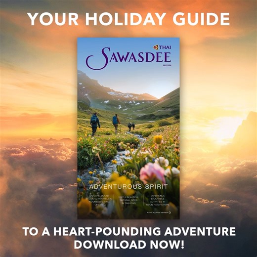 If you are an active and adventurous traveler🎒, do not miss the July issue of Sawasdee Pocket Guide with an Adventurous Spirit theme that take you to spectacular destinations that will inspire you to travel. Explore the Mount Bromo of Java Island in Indonesia. Feast your eyes on the most beautiful natural attractions of Pakistan. Enjoy nature trail of Ubon Ratchathani, and other tourist excursions. Come join us on this exciting journey🔗 https://tinyurl.com/hmkppywp #SawasdeeThaiAirways #Sawasd
