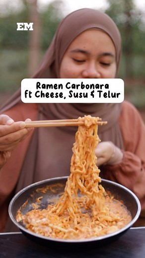 Ramen Carbonara with Cheese, Milk & Egg 🍜 | EM Vlog