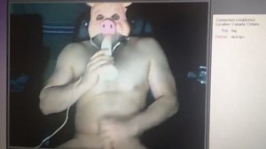 Dicklips got a piggy mask