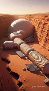 Mars homes built w/ regolith! 🏡🚀 #MarsArchitecture #SpaceColony #AI | The "Mars Colony"