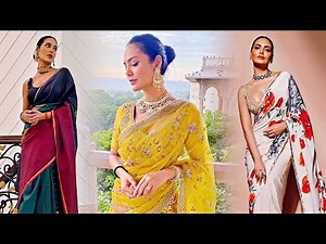 Esha Gupta Saree Bold Photos: साड़ी में भी ईशा गुप्ता लगती है बेहद कमाल | Lehren TV