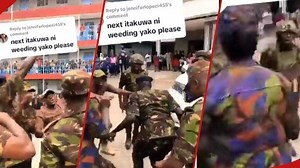 Kenyan women stunned by video of KDF officers dancing at colleague's wedding