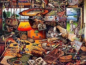 Buffalo Games Cats of Charles Wysocki: Max in the Adirondacks - 750 Piece Jigsaw Puzzle by Buffalo Games