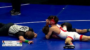 #fallfriday Brett Ungar picked up a big PIN at the NCAA Tournament over Tucker Owens of Air Force. #YellCornell #GoBigRed | Cornell Wrestling