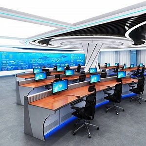[Hot Item] Command Center Control Table Monitoring Console Control Room Consoles Steel-Wood Combination Console