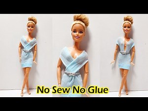 DIY Barbie Doll dress with Socks | How to make Barbie Dress with socks | DIY Barbie Clothes Hacks