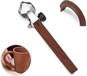 GEOCCI Pottery Handle Making Tool Pottery Carving Tools Sculpture Scraper Pottery Clay Extruder Tool Handle Shape Tool for Teacup Mug Cup Handle Making (Style A3)