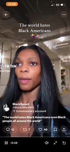 Yeah, Black Americans are hated all over the world. She’s right. We’re the richest melanated people alive—net worth dwarfs African/Caribbean governments. Dominate sports, entertainment, 50k inventions, 19 music genres—America’s whole culture. They don’t fuck with us ‘cause they can’t. That’s why we’re delineating. Kings don’t beg. #BlackPower