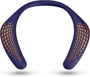 Oraolo Neckband Bluetooth Speakers, Wireless Wearable Speaker True 3D Stereo Sound, Portable Personal Body Speakers with 24H Playtime, Waterproof Neck Speaker Built-in Mic, Comfortable Design, Blue
