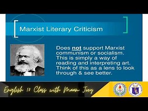 LESSON 7 ENGLISH 10 MARXIST APPROACH IN LITERARY CRITICISM