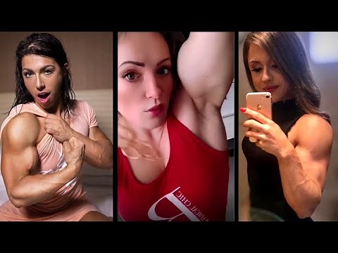 Cute & Huge Muscle Girls Compilation 💪 Fitness & Fbb Women Flexing Muscles 💪 Workout Motivation