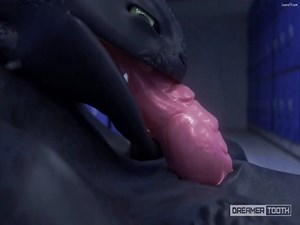 Toothless sucks himself