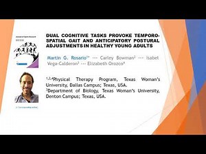 Dual Cognitive Tasks Provoke Temporo Spatial Gait and Anticipatory Postural Adjustments in Healthy Y