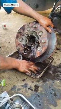 Manual Greasing of Heavy Vehicle Axle: Coaster Brake & Hub Overhaul #shortsviral