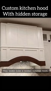 1.3K views · 459 reactions | This custom kitchen hood hides secret storage  Side pull-out racks + top hidden compartment = next-level space saving! Would you install this in your home? ✅ #KitchenDesign #HiddenStorage #kitchenhood | Aluminium Glass Design | Facebook
