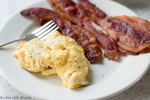 Scrambled Eggs in Bacon Fat (Keto, Paleo, Protein-Rich) - Life's Little Sweets