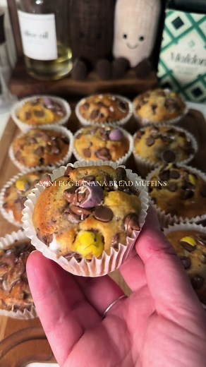 Mini Egg Banana Bread Muffins Recipe