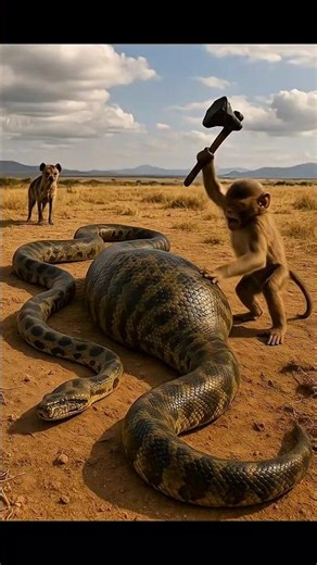 I saved the wolf from the bite of a terrible snake.#shorts