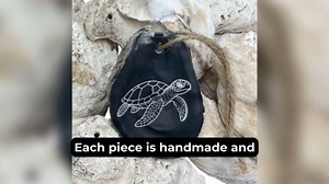 Memory Cross Handcrafted Sea Turtle Oyster Shell Ornament, Black, Natural Shell, Laser Engraved Floral Design, Coastal Beach Decor with Hanging String