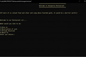 Restaurant bill Management System