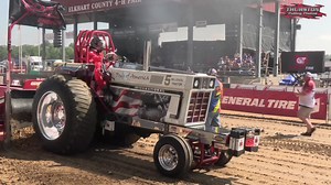 Hot Farm Tractor pulling action from the Elkhart County Fair in Goshen, IN!! | Thurston Pulling Photos