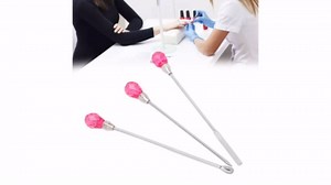 3Pcs Nail Art Stirring Rod - Professional Nail Art Spoon Spatula Set Nail Picker Stainless Steel Needle Stick Gel Mixing Manicure Nail DIY Tools for Nail Polish(01)
