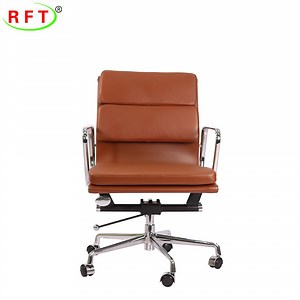 [Hot Item] Elegant Breathable Brown Leather Home Furniture Office Task Chair
