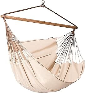 LA SIESTA® Habana Nougat - Organic Cotton Lounger Hammock Chair