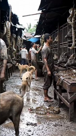 Traditional markets sell pigs and snakes.‪@mujahid81-ai‬