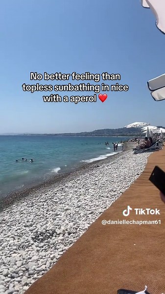 Topless Sunbathing in Nice, South of France