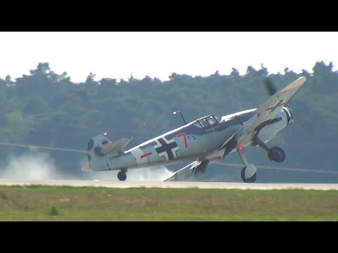 Messerschmitt Bf 109 landing mishap at ILA Berlin Air Show 2012