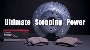 R1 Concepts Front Brake Kit Fits 2021-2025 Dodge Durango Pursuit; 2021-2025 Dodge Durango Special Service|Drilled Slotted Brake Rotors| Optimum Oep Brake Pads and Rotors Kit| Hardware