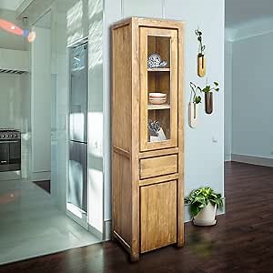 Recycled Teak Solo Cupboard/Curio Cabinet Made
