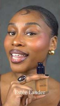 Probando la base de Estée Lauder en piel negra 💋 #esteelauder
