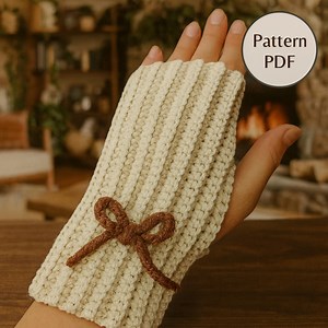 Fingerless Mitts Crochet Pattern PDF | Ribbed Wrist Warmers | Adult Sizes | Instant Download - Etsy Australia