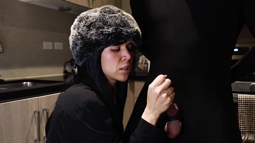 Luxurious Latina Mistress Milks BWC in her kitchen - seductive dirty talking handjob w/ big cumshot