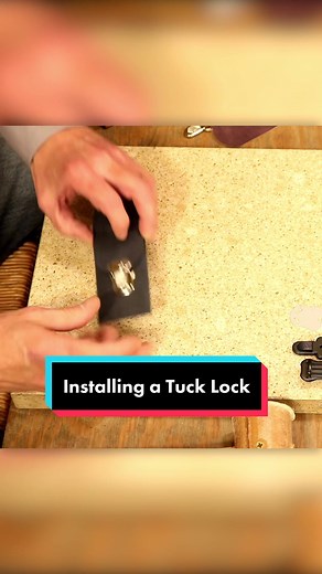 Chuck shares some tips and tricks on installing a tuck lock in your leathercraft projects. #leathercraft #leatherwork #leathercrafting #leathertiktok #leathertips