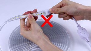 AIMENGTE AC 110V Outdoor LED Strip Lights, IP65 Waterproof 6500K Cool White Cuttable LED Light Strip for House Lighting, 49.2ft (A1077W)