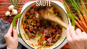 ⭐️ https://iowagirleats.com/beef-stew/ Stovetop Beef Stew is the ultimate comfort food! Simmered on the stovetop, this silky beef and vegetable-laced gravy is divine when scooped over creamy mashed potatoes! | Iowa Girl Eats