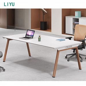 [Hot Item] Liyu Contemporary Melamine Small Conference Table for 6 Extendable for Office & Hospital Meeting Rooms Modern Style