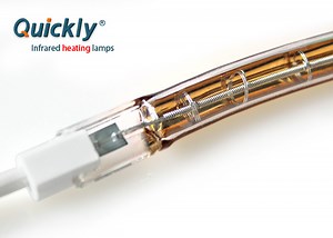 [Hot Item] Medium Wave Twin Tube Gold Reflector Infrared Heater Elements IR Heating Lamps for Industrial Drying Oven