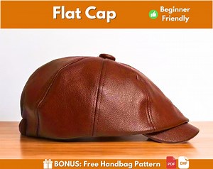 Flat Cap Pattern | Leather Pattern | PDF Leather Pattern | Leather Hat Pattern | Cap Pattern | Easy Hat Pattern | PDF Pattern - Etsy Australia