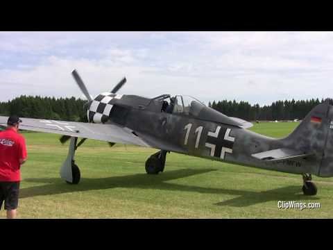 Focke Wulf FW 190 Closeups & GREAT SOUND !!! (Airshow Germany 2010)