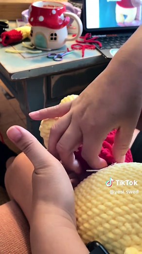 My favorite plushie so far!💛🧸 Pattern by rin.meow on etsy • • #crochetplushie #honeybear #pooh #winniethepooh #handmadewithlove #latinacontentcreator #fyp