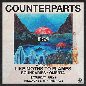 Canadian hardcore band, COUNTERPARTS brings their gorgeous melodies and earth-punching breakdowns back to The Rave on Saturday, July 8th! 🔥🤘 Get your tickets » therave.com/counterparts | The Rave / Eagles Club