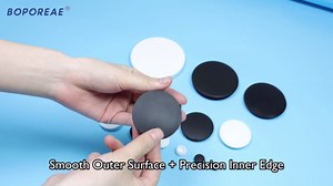 2 Pcs 75 mm Silicone Rubber Plugs Snap in Locking Hole Plugs for 75 mm (2-15/16") Round Holes, Flush Type Rubber Stoppers, Flexible Tube Pipe End Caps Covers, Waterproof Sealing Plugs, Black