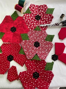 Poppy English Paper Piecing - Etsy